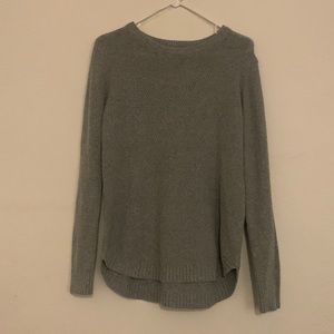 Gray textured pullover